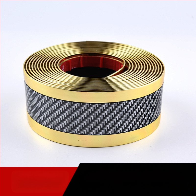 Auto lävepaku kaitseriba pedaalile, universaalne süsinikkiust kaitseriba, ukse serva kokkupõrkevastane plaaster tehasest