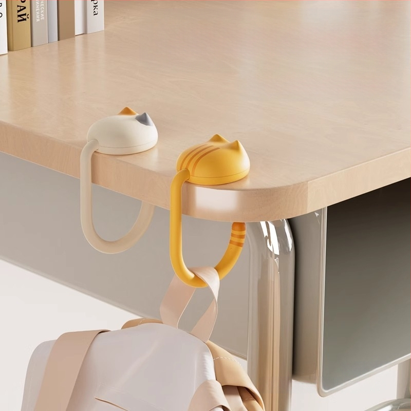 Koolikoti konksuga laud 2024 Uus löögivaba õpilaslaua laud Küljelt liigutatav koolikoti konksuga riputuskott