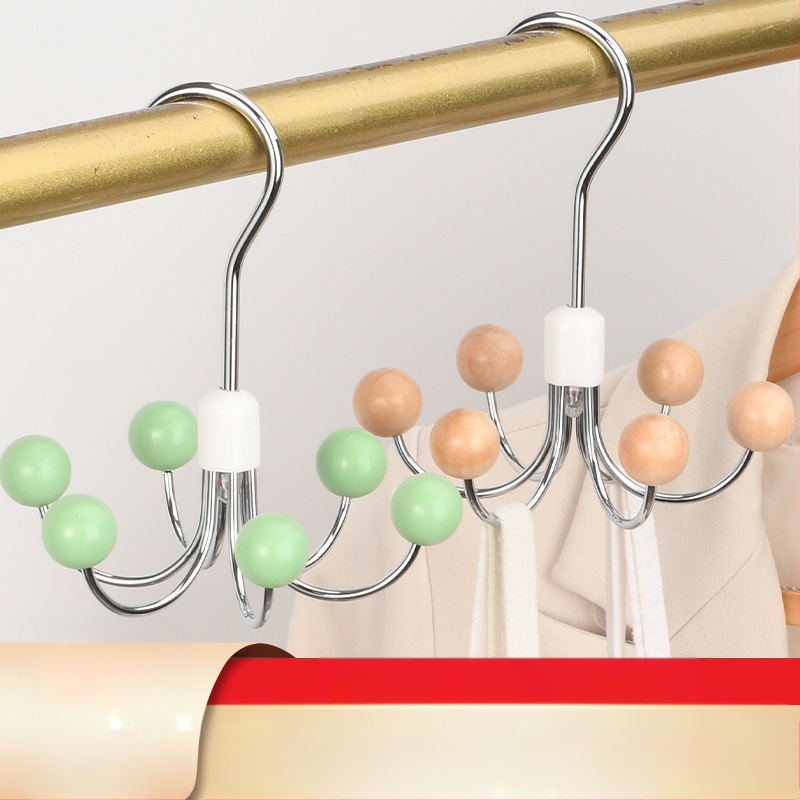 Kuueküünisega konksuga majapidamises kasutatav multifunktsionaalne riidepuu aluspesu hoiustamise ese ühiselamu garderoob 360 kraadi pöörlev konks