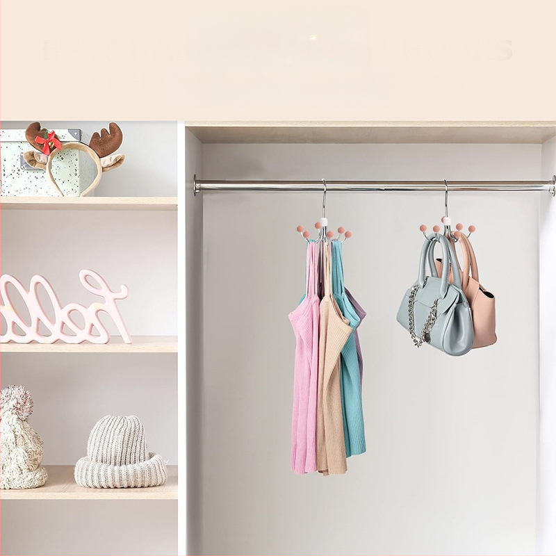 Kuueküünisega konksuga majapidamises kasutatav multifunktsionaalne riidepuu aluspesu hoiustamise ese ühiselamu garderoob 360 kraadi pöörlev konks