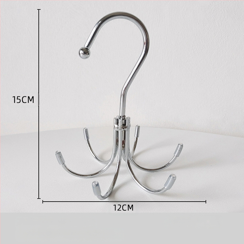 Kuueküünisega konksuga majapidamises kasutatav multifunktsionaalne riidepuu aluspesu hoiustamise ese ühiselamu garderoob 360 kraadi pöörlev konks