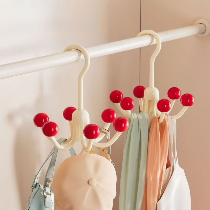 Kuueküünisega konksuga majapidamises kasutatav multifunktsionaalne riidepuu aluspesu hoiustamise ese ühiselamu garderoob 360 kraadi pöörlev konks