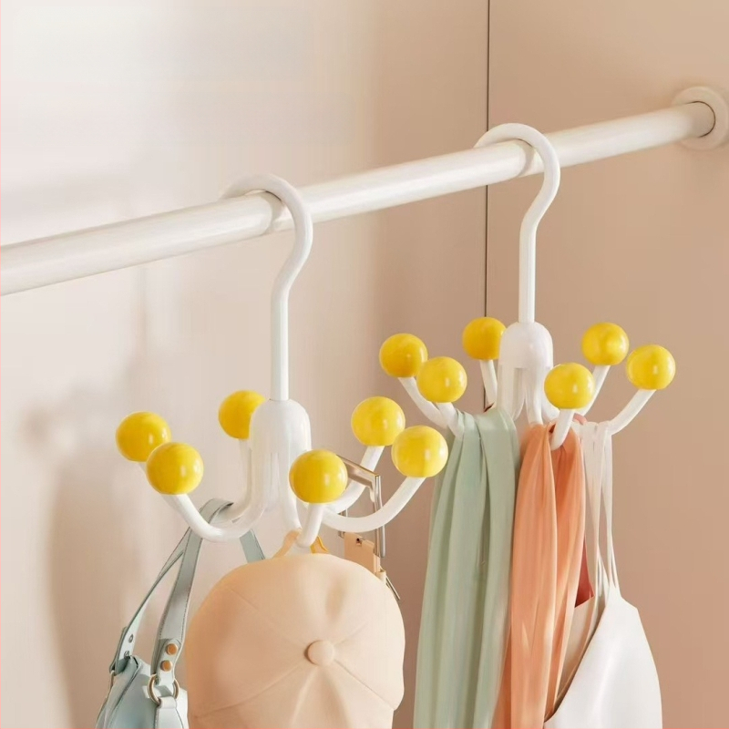 Kuueküünisega konksuga majapidamises kasutatav multifunktsionaalne riidepuu aluspesu hoiustamise ese ühiselamu garderoob 360 kraadi pöörlev konks