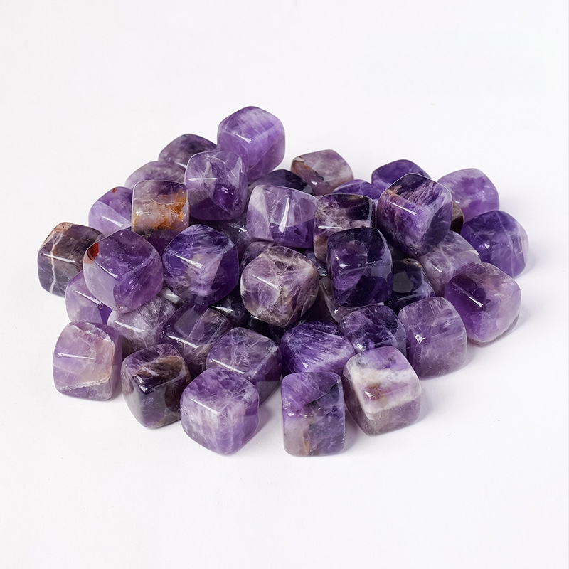 Naturaalne kristall, originaalkivi, 13 mm, ruudukujuline, värviline, kristall, poolvääriskivi, kristallist demagnetiseeritud kivi, kalapaagi dekoratiivsed kaunistused