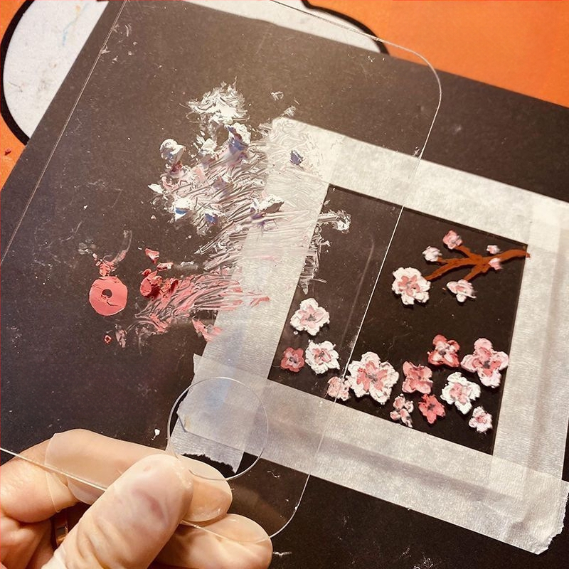 Õlimaalipulga palett Läbipaistev akrüülpalett Akvarellpigmentkunst Õpilane Lihtne puhastada Mugav Kaasaskantav