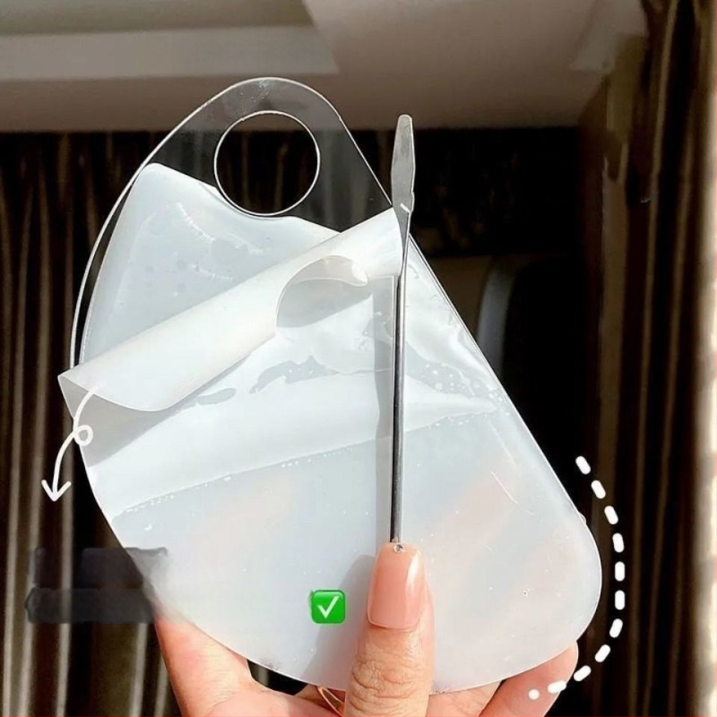 Õlimaalipulga palett Läbipaistev akrüülpalett Akvarellpigmentkunst Õpilane Lihtne puhastada Mugav Kaasaskantav