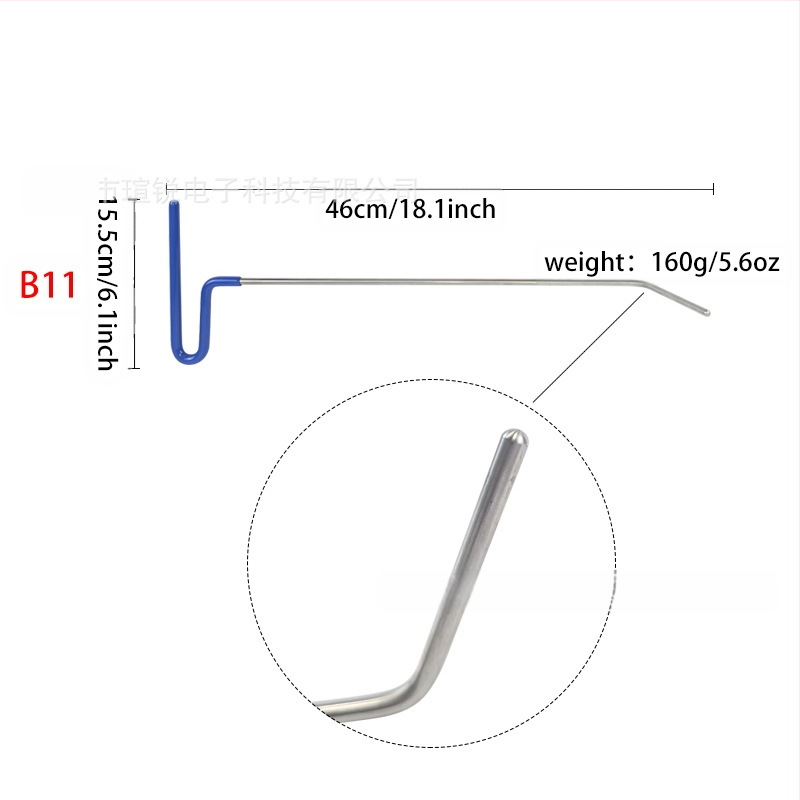 Ülemise varda ülikond auto lehtmetalli mõlkide parandamise tööriist ülikond muhkude jälje auk kang autoremondi värvivaba tööriist