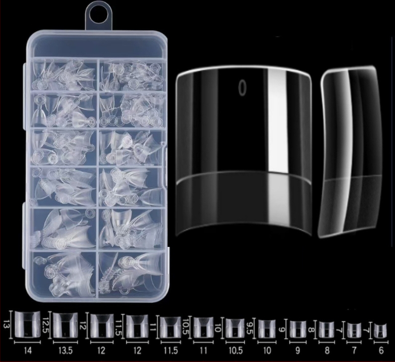 Piiriülene küünekunst Uus küünekunst Lühikesed lihvimata Euroopa ja Ameerika poolkleepuvad jäätunud sõrmed 600 tk Prantsuse küünekunst