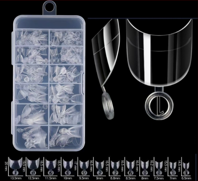 Piiriülene küünekunst Uus küünekunst Lühikesed lihvimata Euroopa ja Ameerika poolkleepuvad jäätunud sõrmed 600 tk Prantsuse küünekunst