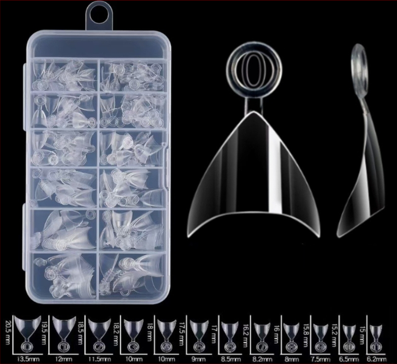 Piiriülene küünekunst Uus küünekunst Lühikesed lihvimata Euroopa ja Ameerika poolkleepuvad jäätunud sõrmed 600 tk Prantsuse küünekunst