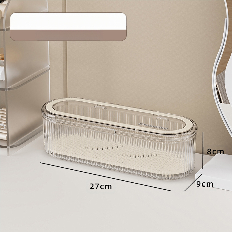 Meigipintslite hoiukarp Advanced Sense puudripintsel ilumunakaunistusega töölaud kaanega tolmukindel kulmupintsli hoiukarp