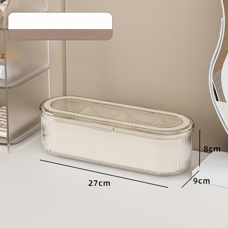 Meigipintslite hoiukarp Advanced Sense puudripintsel ilumunakaunistusega töölaud kaanega tolmukindel kulmupintsli hoiukarp