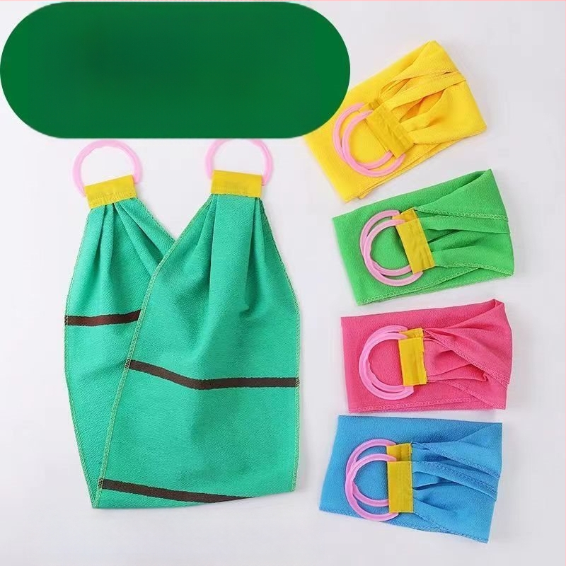 Võimas jämeda liivaga seljapuhastusrätik, pika ribaga seljapuhastusrätik, kahepoolne vannirätik, seljapuhastusrätik, mustuse eemaldamiseks pole vaja abi küsida, seljapuhastusrätik