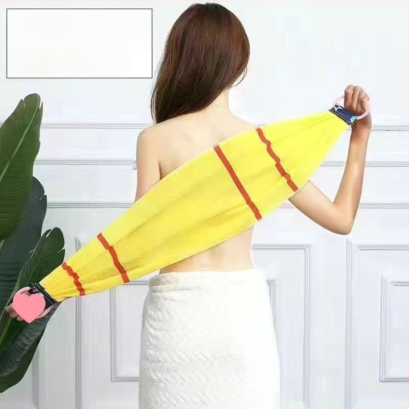 Võimas jämeda liivaga seljapuhastusrätik, pika ribaga seljapuhastusrätik, kahepoolne vannirätik, seljapuhastusrätik, mustuse eemaldamiseks pole vaja abi küsida, seljapuhastusrätik