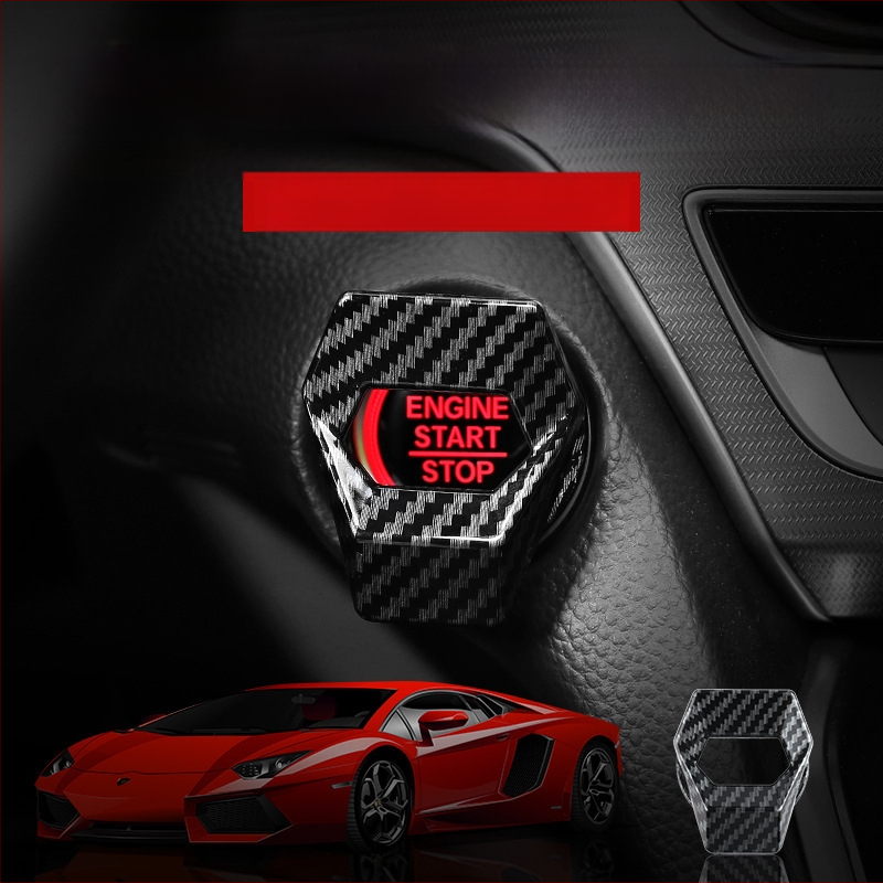 Ühe nupuga käivitusdekoratsioonikleebis süütelüliti kaitsekate auto salongi modifikatsioon spordikaunistuseks mõeldud rõngas lahe jooks auto universaalne