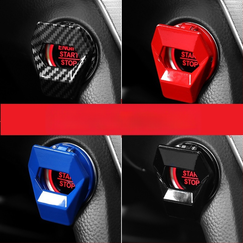 Ühe nupuga käivitusdekoratsioonikleebis süütelüliti kaitsekate auto salongi modifikatsioon spordikaunistuseks mõeldud rõngas lahe jooks auto universaalne