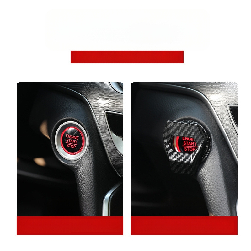 Ühe nupuga käivitusdekoratsioonikleebis süütelüliti kaitsekate auto salongi modifikatsioon spordikaunistuseks mõeldud rõngas lahe jooks auto universaalne