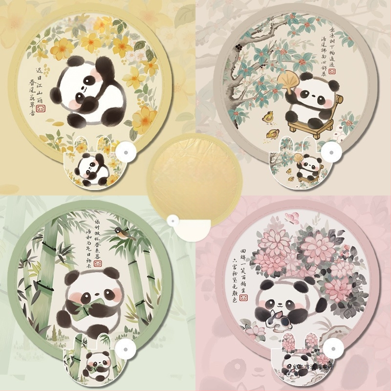 Uus kaasaskantav antiikstiilis reisiloominguline ümmargune ventilaator, õues kasutatav väike igapäevaseks kasutamiseks mõeldud kokkupandav valgustahvel