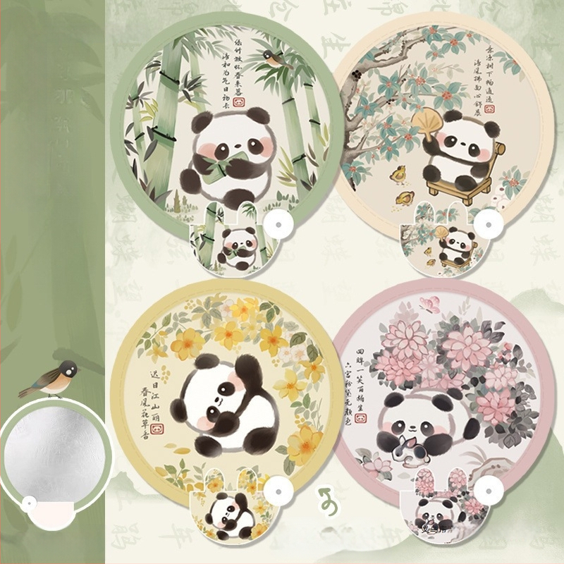 Uus kaasaskantav antiikstiilis reisiloominguline ümmargune ventilaator, õues kasutatav väike igapäevaseks kasutamiseks mõeldud kokkupandav valgustahvel