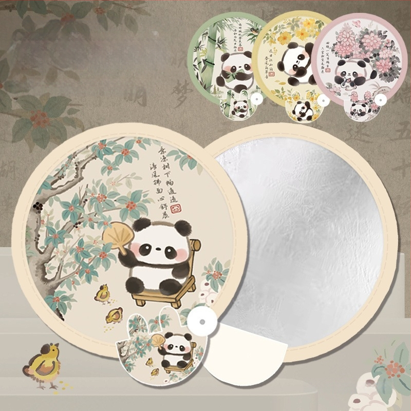 Uus kaasaskantav antiikstiilis reisiloominguline ümmargune ventilaator, õues kasutatav väike igapäevaseks kasutamiseks mõeldud kokkupandav valgustahvel