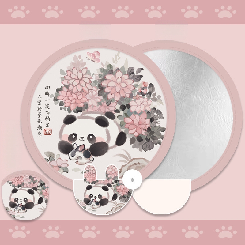 Uus kaasaskantav antiikstiilis reisiloominguline ümmargune ventilaator, õues kasutatav väike igapäevaseks kasutamiseks mõeldud kokkupandav valgustahvel