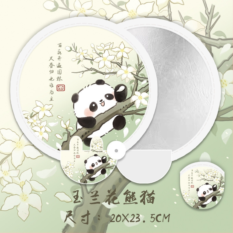 Uus kaasaskantav antiikstiilis reisiloominguline ümmargune ventilaator, õues kasutatav väike igapäevaseks kasutamiseks mõeldud kokkupandav valgustahvel