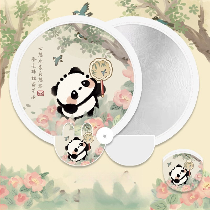 Uus kaasaskantav antiikstiilis reisiloominguline ümmargune ventilaator, õues kasutatav väike igapäevaseks kasutamiseks mõeldud kokkupandav valgustahvel