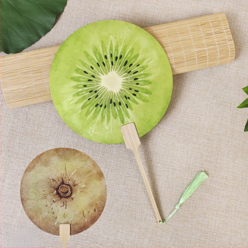 Arbuusiventilaator Puuviljagrupi ventilaator Lahedad rekvisiidid Väikese punase raamatu plahvatused Käsitsi maalitud ventilaator Suvine armas käsitsi krõbistav ventilaatori kingitus