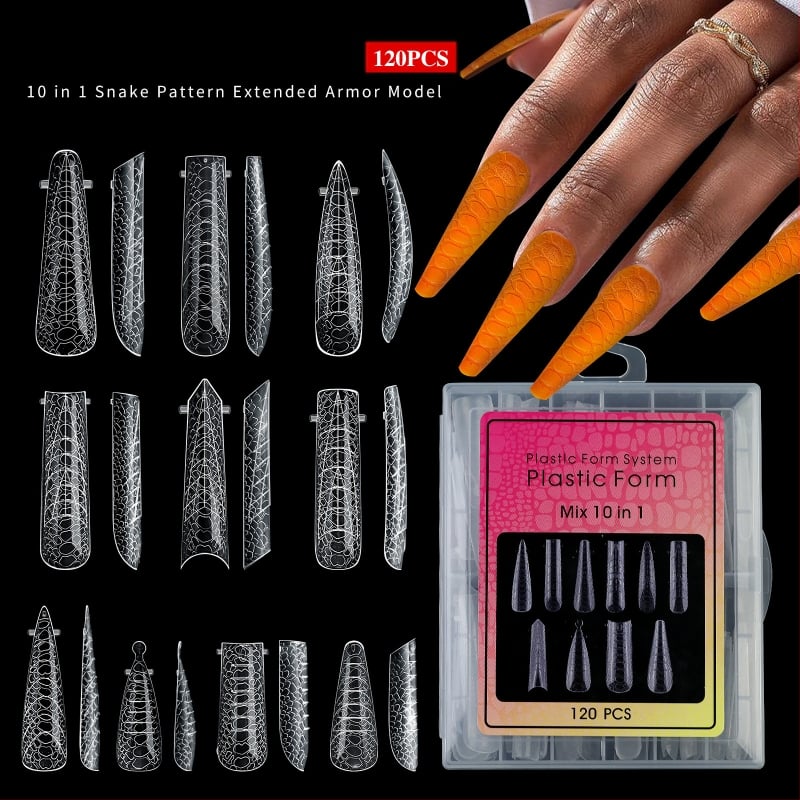 Piiriülesed uued küünekunsti küünevormid, segatud 12 stiiliga, paberivabad kätepikendused, kristallküünetükid, läbipaistev küünekile, 288 tk