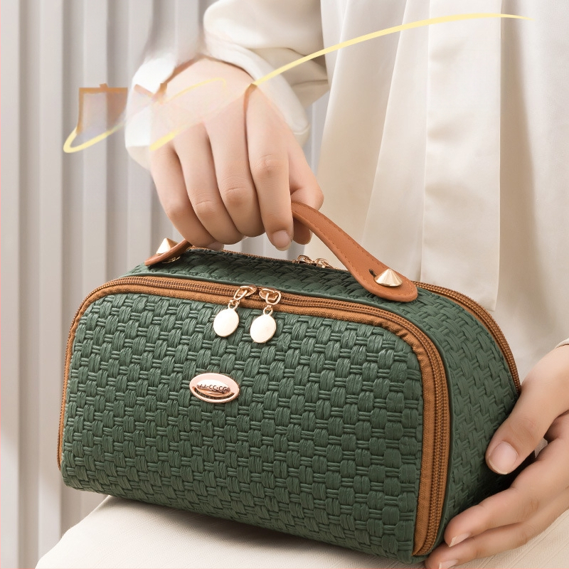 Piiriülene kosmeetikakott, tipptasemel reisikott, suure mahutavusega naiste kosmeetikakott, kahekordse avausega suur hoiukott