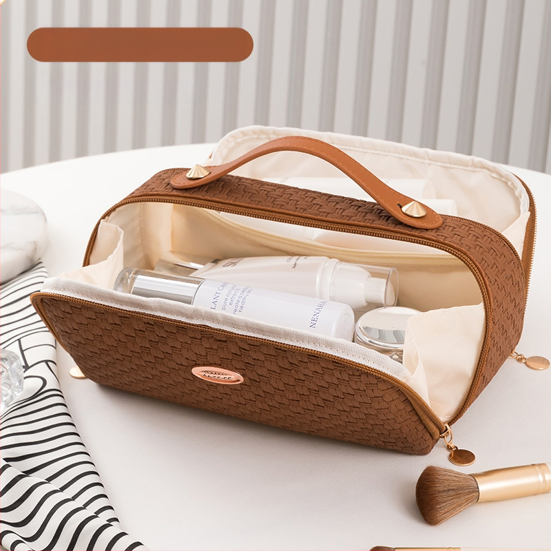 Piiriülene kosmeetikakott, tipptasemel reisikott, suure mahutavusega naiste kosmeetikakott, kahekordse avausega suur hoiukott