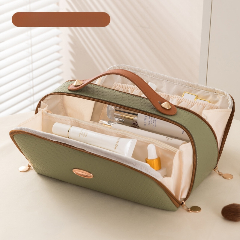 Piiriülene kosmeetikakott, tipptasemel reisikott, suure mahutavusega naiste kosmeetikakott, kahekordse avausega suur hoiukott