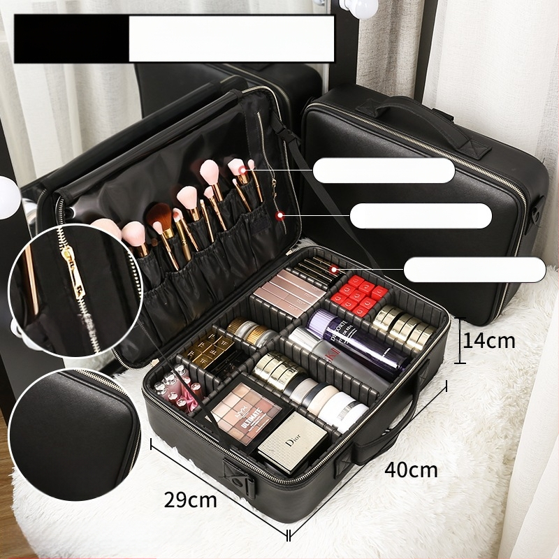 Ilukomplekt juuksuritarvikud aksessuaarid ambulatoorse kohvri nahkkohver ratastega meigikunstnik multifunktsionaalne juuksurisalong ilumeik