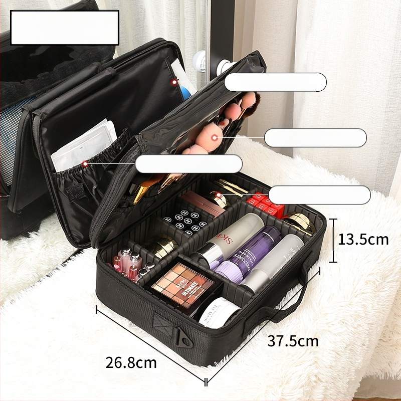 Ilukomplekt juuksuritarvikud aksessuaarid ambulatoorse kohvri nahkkohver ratastega meigikunstnik multifunktsionaalne juuksurisalong ilumeik