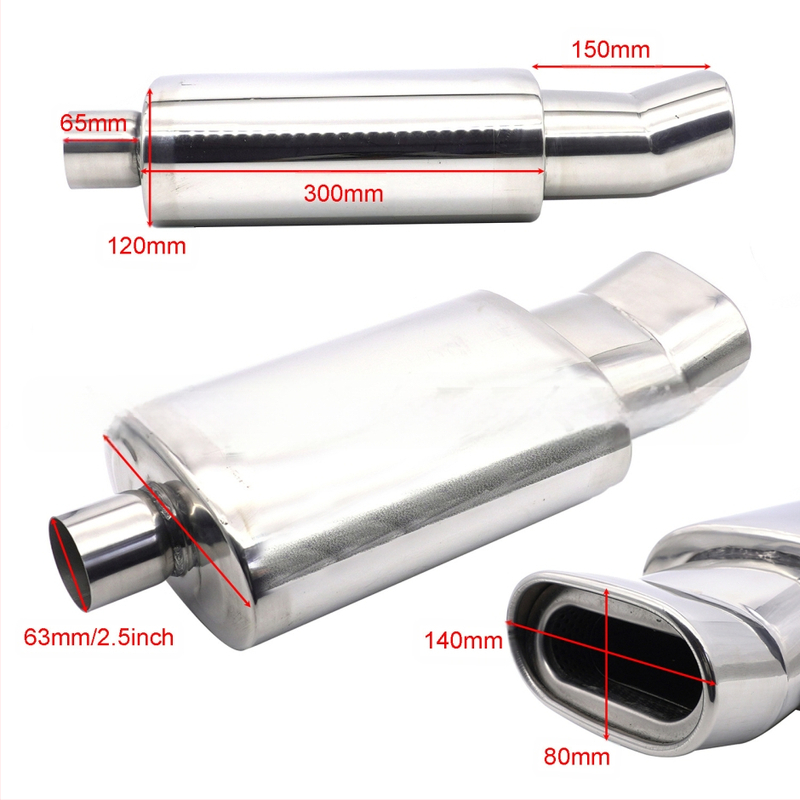 Factory Direct automašīnas nerūsējošā tērauda modifikācija sporta automašīnas skaņas vilnis universāla izplūdes caurule slīps lielgabals zems smags un biezs skaņas bungas