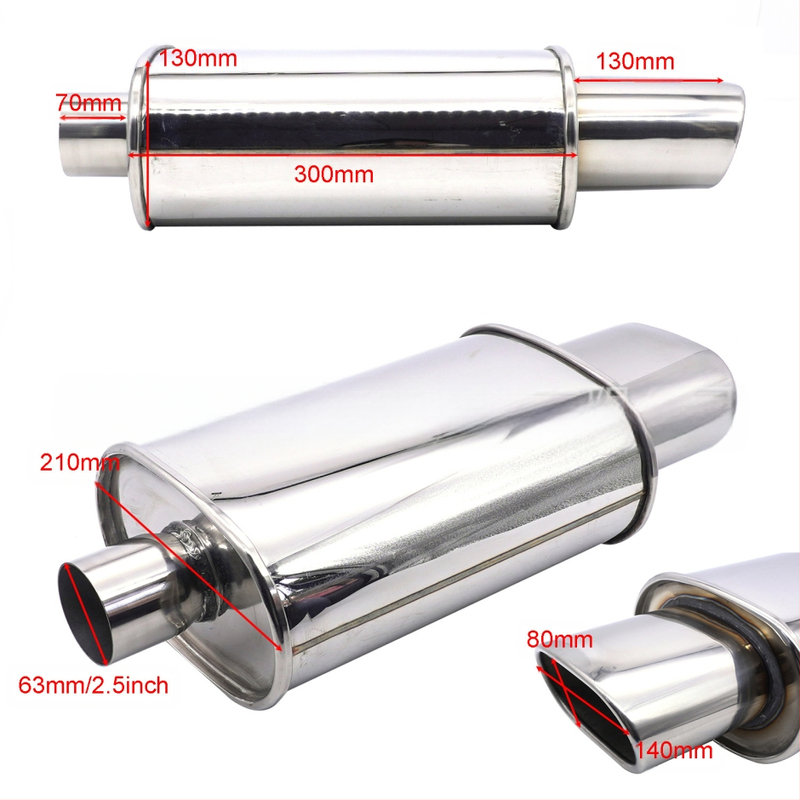 Factory Direct automašīnas nerūsējošā tērauda modifikācija sporta automašīnas skaņas vilnis universāla izplūdes caurule slīps lielgabals zems smags un biezs skaņas bungas