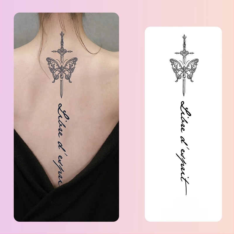 Selgroo taimsete tätoveeringute kleebised Ins Style magus ja vürtsikas tüdrukute mahl veekindel pikaajaline poolpüsiv simulatsioonitätoveering kõrgetasemeline meel