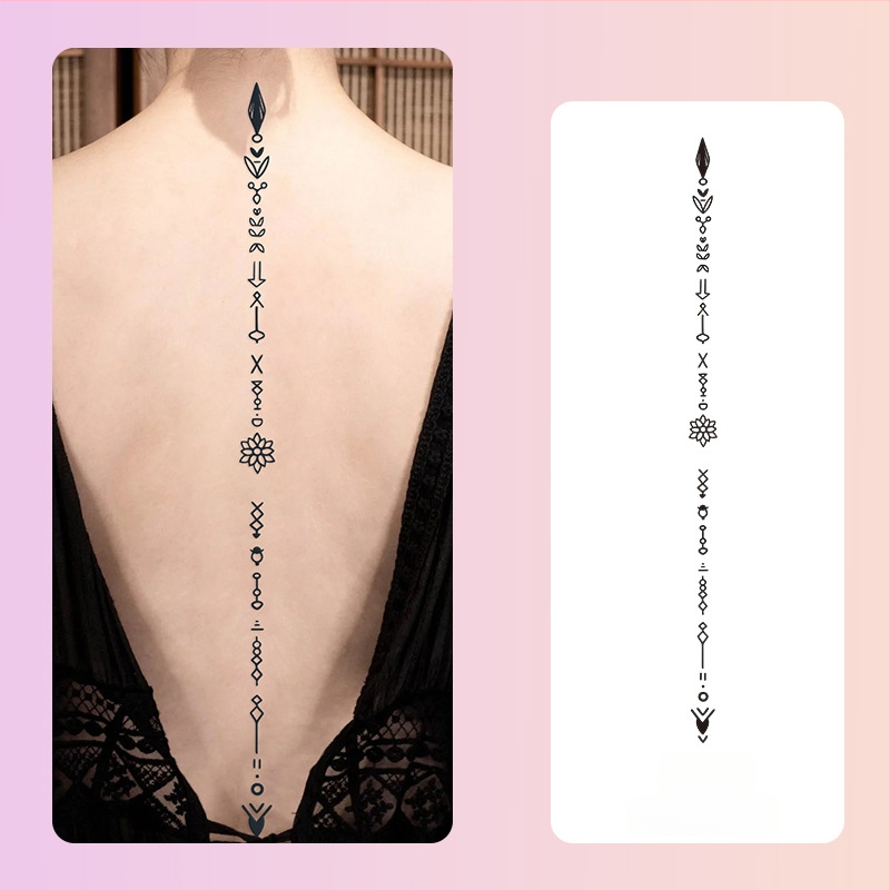 Selgroo taimsete tätoveeringute kleebised Ins Style magus ja vürtsikas tüdrukute mahl veekindel pikaajaline poolpüsiv simulatsioonitätoveering kõrgetasemeline meel