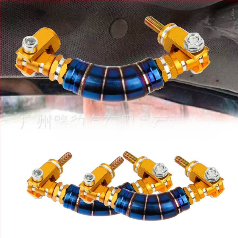 Tai kuummüügis olev auto modifitseeritud katuse käepidemega võidusõidusisustus alumiiniumisulamist küpsetatud sinise konksuga dekoratiivse käepidemega käetugi