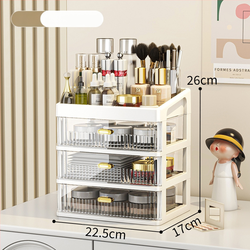 Lauaarvuti hoiukast kosmeetika hoiuriiul läbipaistev sahtliga kontorilaud kirjatarvete korraldamiskast