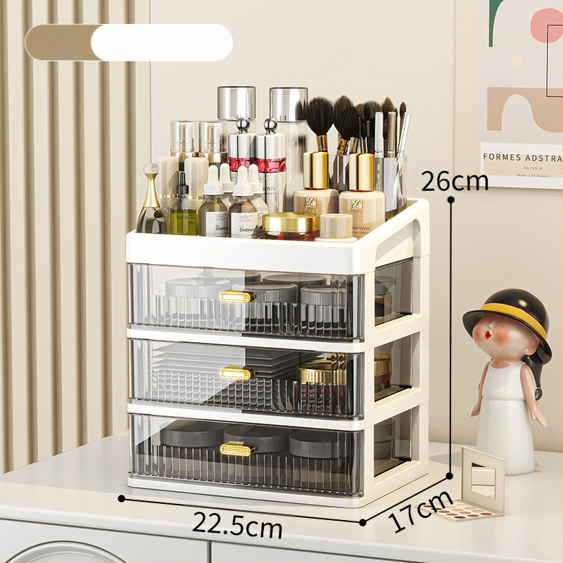 Lauaarvuti hoiukast kosmeetika hoiuriiul läbipaistev sahtliga kontorilaud kirjatarvete korraldamiskast