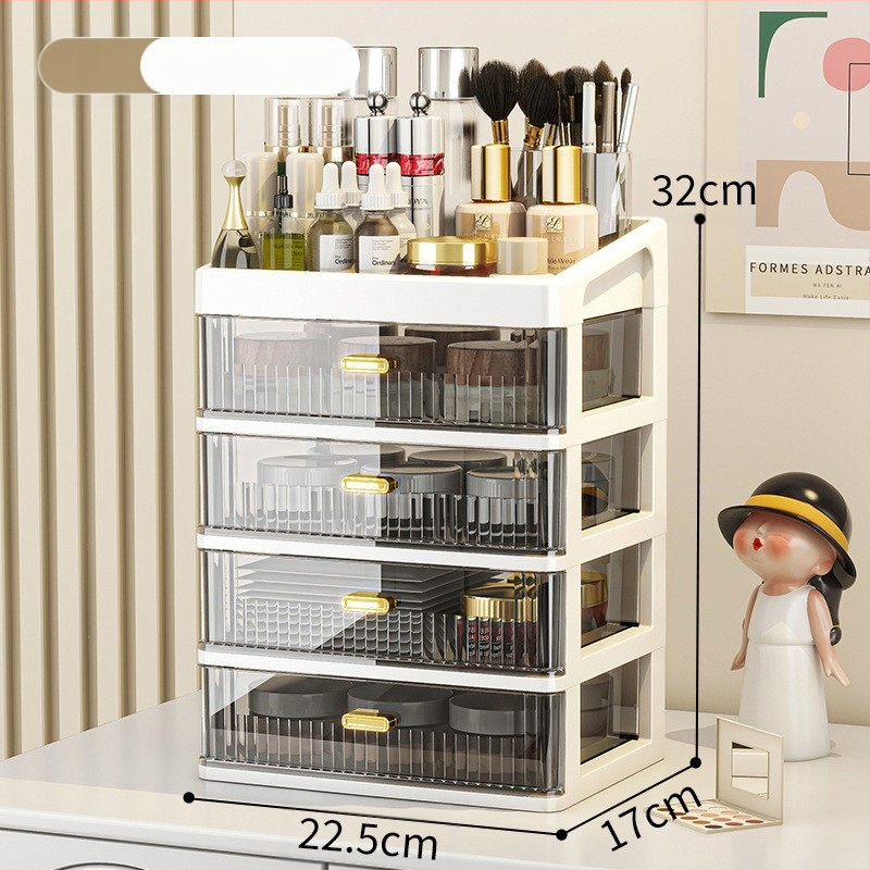 Lauaarvuti hoiukast kosmeetika hoiuriiul läbipaistev sahtliga kontorilaud kirjatarvete korraldamiskast