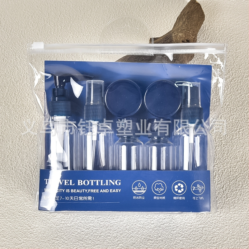 Reisipudelite komplekt läbipaistev kosmeetiline plastpudel 60ml kreemipudel kaasaskantav kreemipudel pihusti tühi pudel