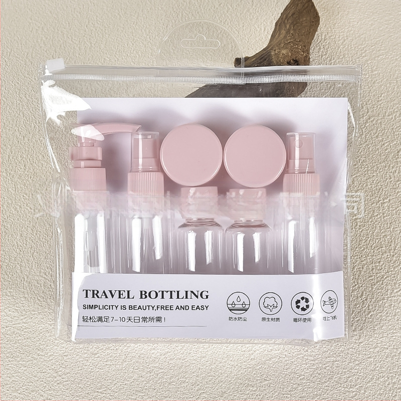 Reisipudelite komplekt läbipaistev kosmeetiline plastpudel 60ml kreemipudel kaasaskantav kreemipudel pihusti tühi pudel