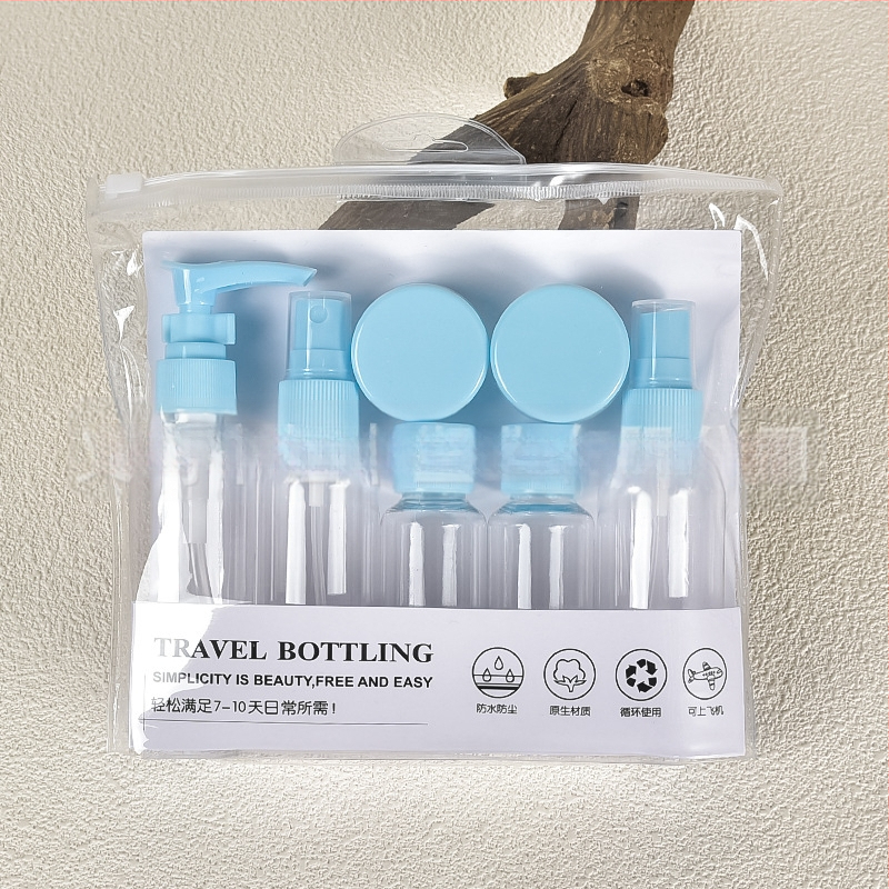 Reisipudelite komplekt läbipaistev kosmeetiline plastpudel 60ml kreemipudel kaasaskantav kreemipudel pihusti tühi pudel