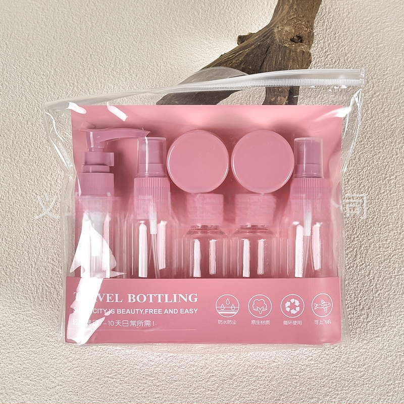 Reisipudelite komplekt läbipaistev kosmeetiline plastpudel 60ml kreemipudel kaasaskantav kreemipudel pihusti tühi pudel