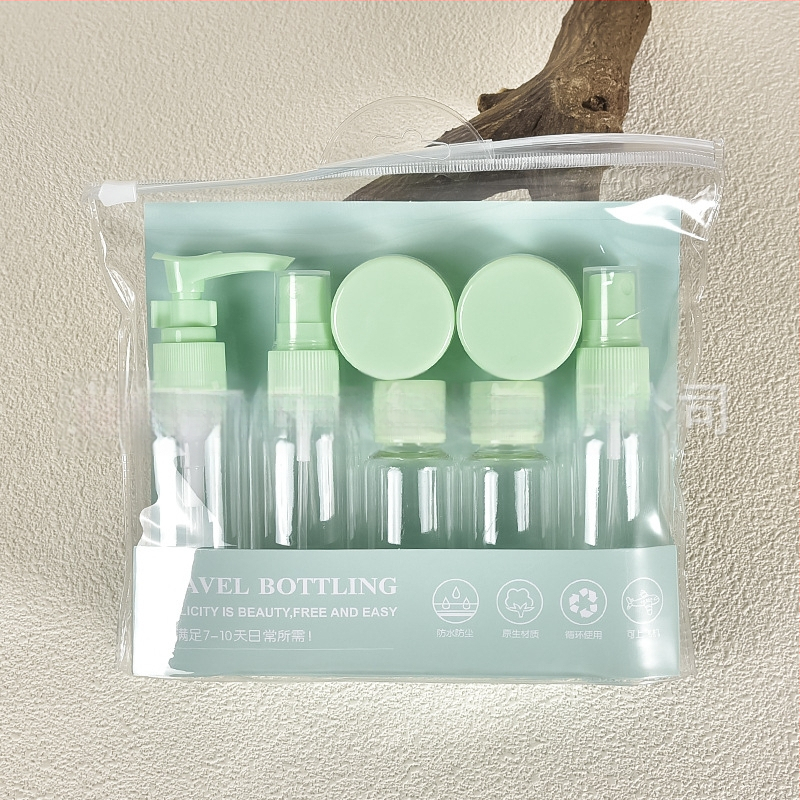 Reisipudelite komplekt läbipaistev kosmeetiline plastpudel 60ml kreemipudel kaasaskantav kreemipudel pihusti tühi pudel