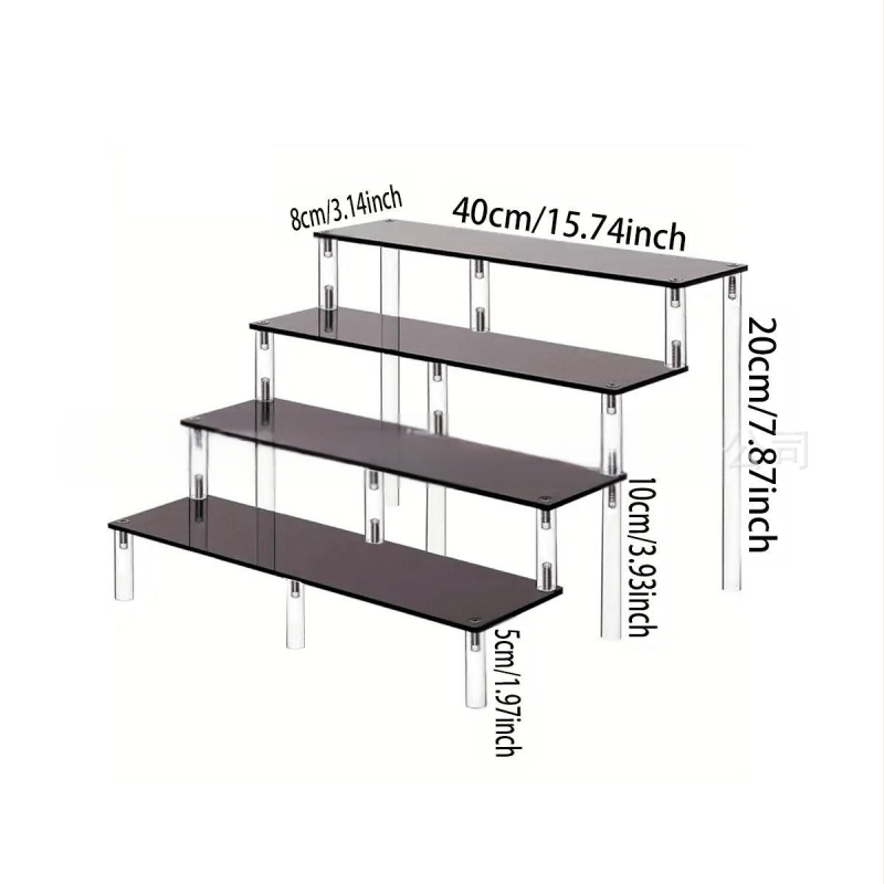 Must akrüülist hoiuriiul, käsitsi valmistatud hoiuriiul, koogikeste vitriin, sobib koduseks pulmadeks, sünnipäevapeoks