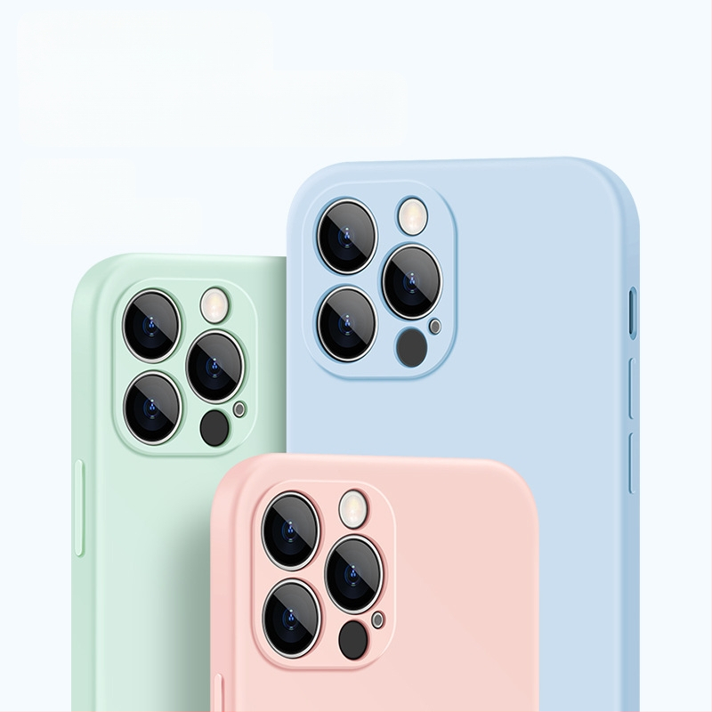 Piemērots Apple 17Promax Liquid tālruņa maciņam Iphone14Pro Straight Edge silikona 13" īpaši plānam universālam Xr maciņam