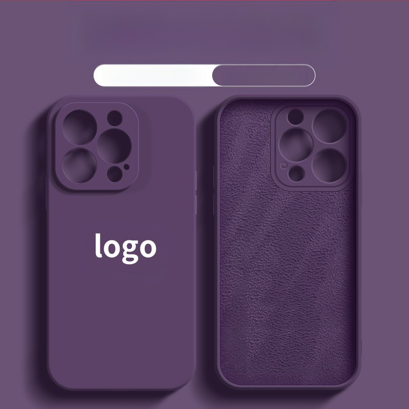 Piemērots Apple 17Promax Liquid tālruņa maciņam Iphone14Pro Straight Edge silikona 13" īpaši plānam universālam Xr maciņam